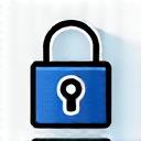 A stylized lock and data server icon for data privacy compliance.